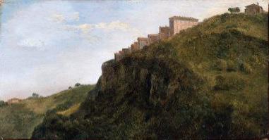 Jean-Achille Benouville Italian Hill Town oil painting image